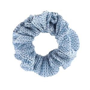 By Stær - Kaisa Scrunchie, Lyseblå/Blå Prikker